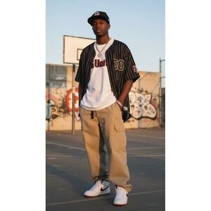 Vintage G-Unit Men's Cargo Pants 32x34 Baggy Y2K Hip Hop Wide Leg 50 Cent Curtis